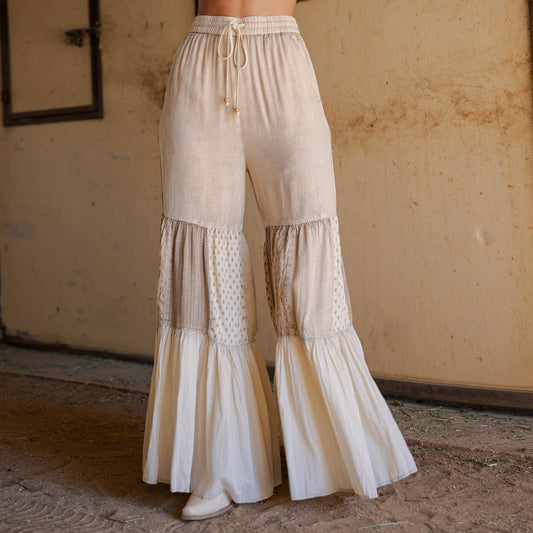 Runway-Ready Knit & Woven Pants with Prints & Relaxed Drape
