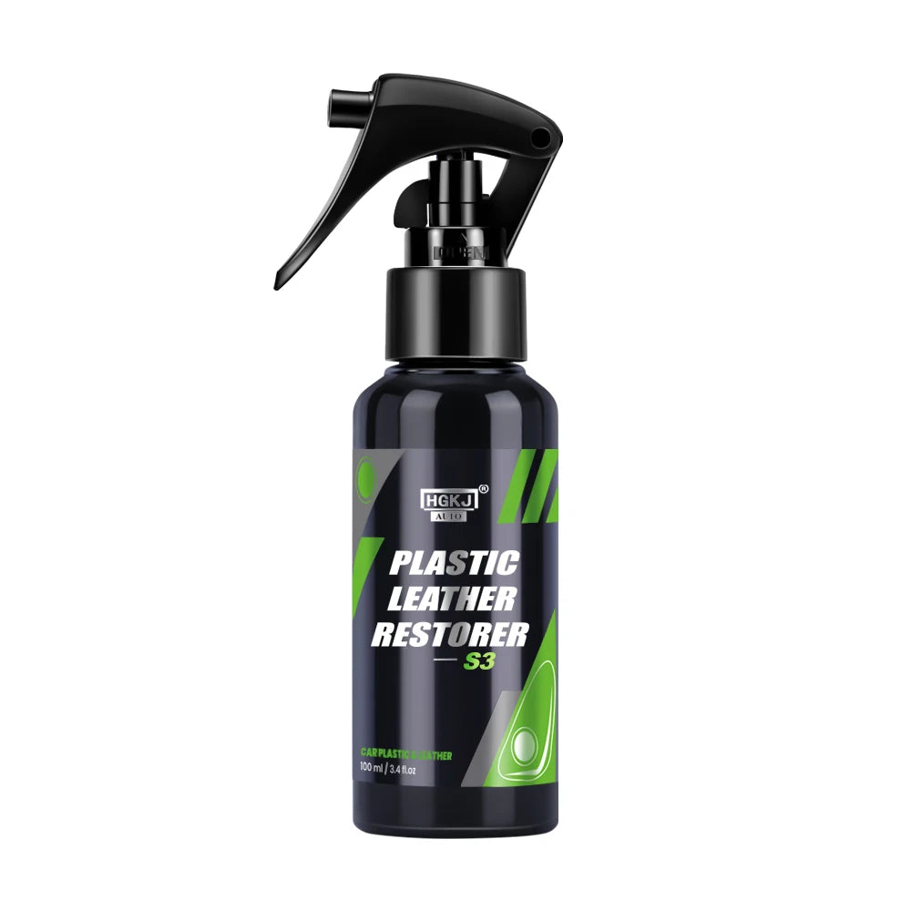 HGKJ S3 Car Interior Parts Liquid Leather Plastic Renovator Refreshing Restorer Foam Cleaner Spray Refurbishment Paste for Auto