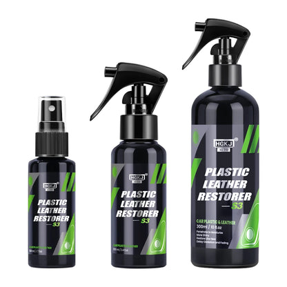HGKJ S3 Car Interior Parts Liquid Leather Plastic Renovator Refreshing Restorer Foam Cleaner Spray Refurbishment Paste for Auto