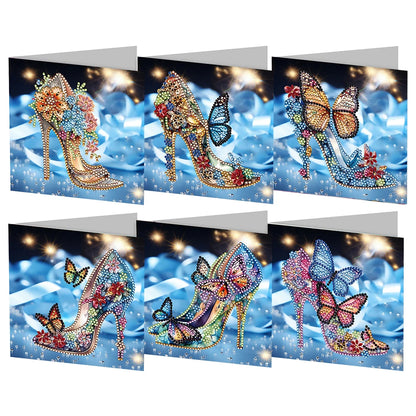 6/12pc DIY Diamond Painting Kits Greeting Card New 2024 Christmas Festival Card Diamond Daily Wish Card Gifts for Family Friends