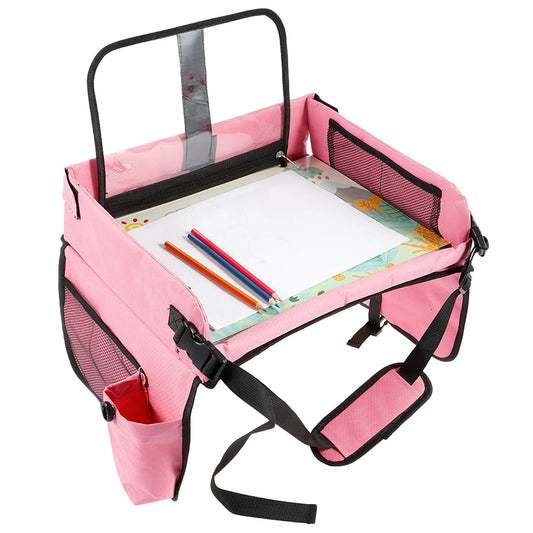 Kids Car Seat Tray Stable Traveling Tray Versatile Car Seat Tray Detachable Car Seat Table Trays Airplane Lap Desk Organizer
