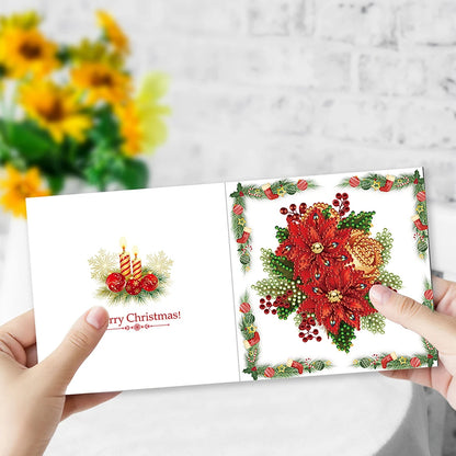 6/12pc DIY Diamond Painting Kits Greeting Card New 2024 Christmas Festival Card Diamond Daily Wish Card Gifts for Family Friends