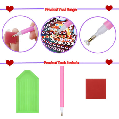 6/12pc DIY Diamond Painting Kits Greeting Card New 2024 Christmas Festival Card Diamond Daily Wish Card Gifts for Family Friends