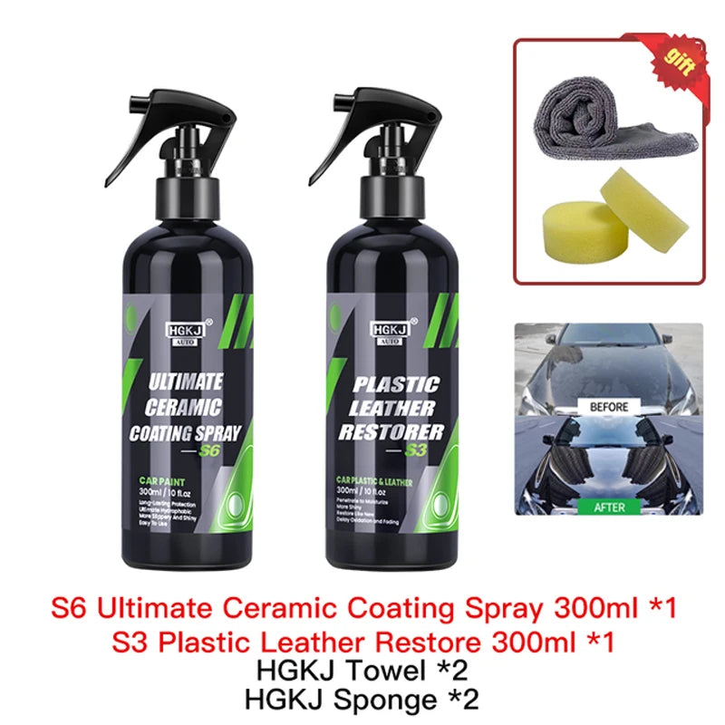 HGKJ S3 Car Interior Parts Liquid Leather Plastic Renovator Refreshing Restorer Foam Cleaner Spray Refurbishment Paste for Auto