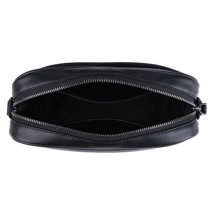 Leather Fashion Crossbody Bag Classic Pattern Casual Business Men Shoulder Crossbody Bag Wide Strap Small Square Male Sling Bags